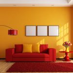 pared naranja cortinas de que color elegir para tu hogar